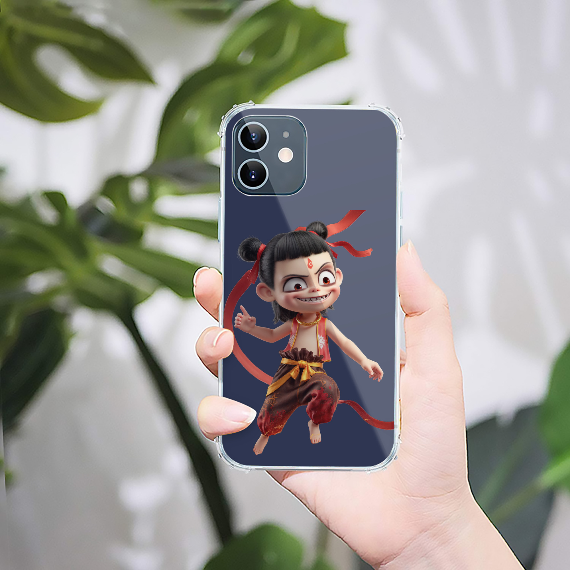 （画像用） Ne Zha 2 ナタ 魔童の大暴れ 【iPhone 12シリーズ対応】透明スマホケース（クリアソフトケース）